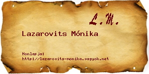 Lazarovits Mónika névjegykártya